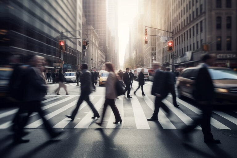 people walking on the street in the night